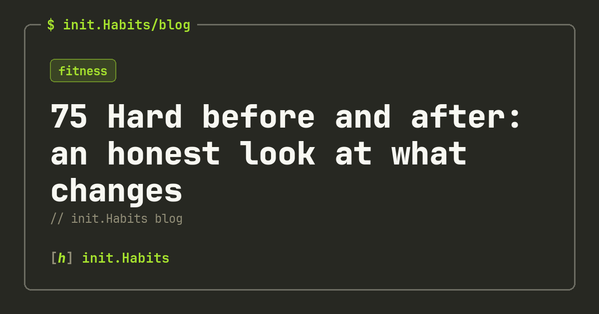 75 Hard before and after: an honest look at what changes — init.Habits blog