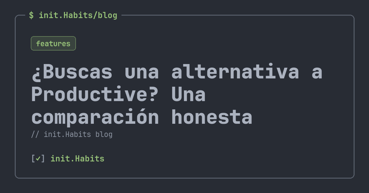 ¿Buscas una alternativa a Productive? Una comparación honesta — init.Habits blog