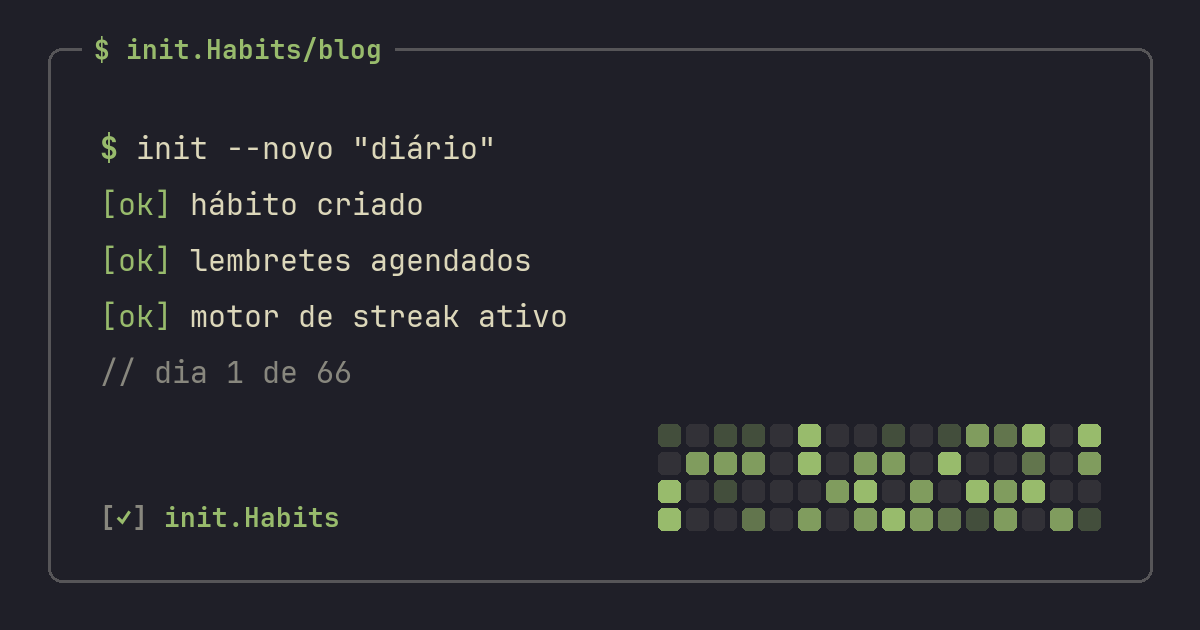 Como ter motivação (e por que o design vence o ânimo) — init.Habits blog