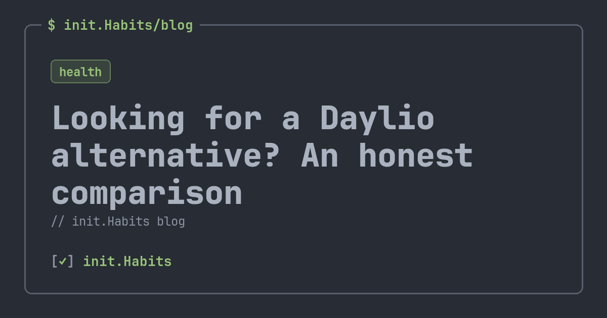 Looking for a Daylio alternative? An honest comparison — init.Habits blog