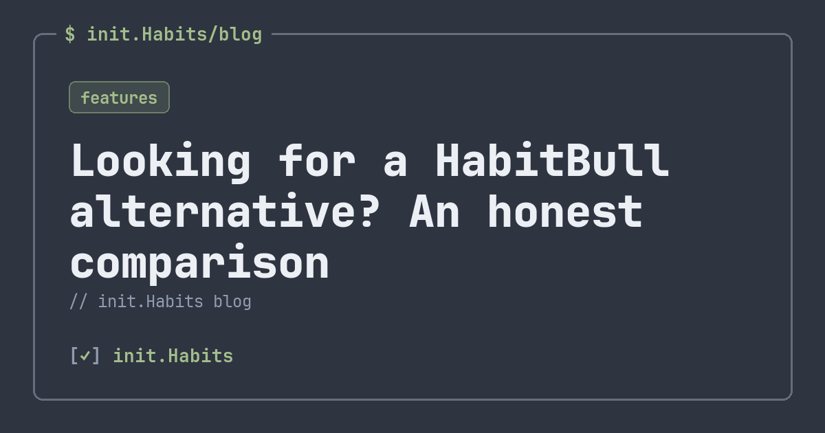 Looking for a HabitBull alternative? An honest comparison — init.Habits blog