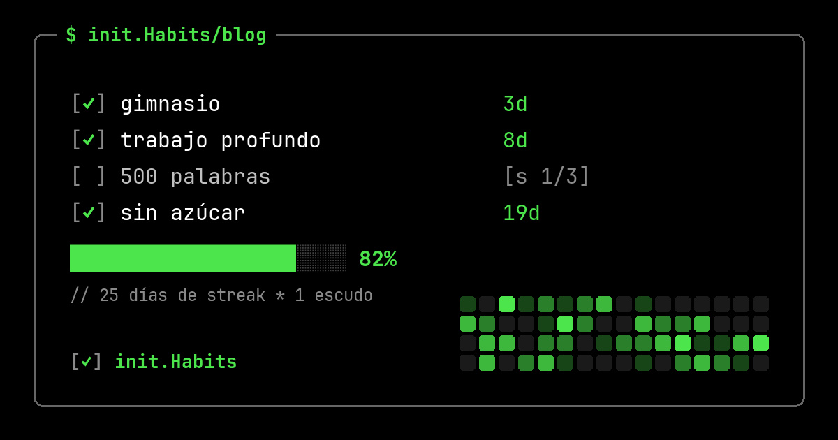 Hábitos saludables: elige pocos, registra el mínimo y deja que se asienten — init.Habits blog