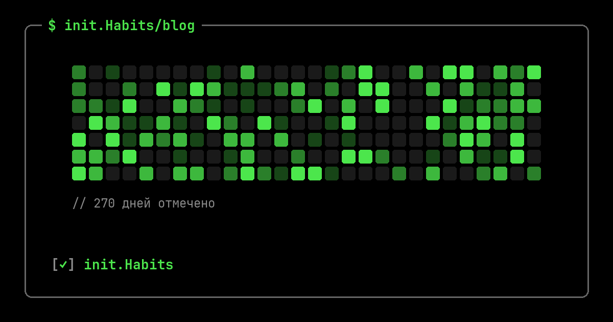 Полезные привычки: короткий список, который реально удержать — init.Habits blog