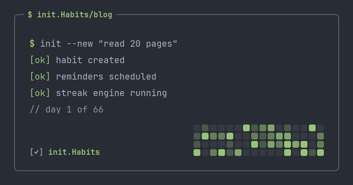 What a terminal habit tracker is (and why developers prefer one) — init.Habits blog