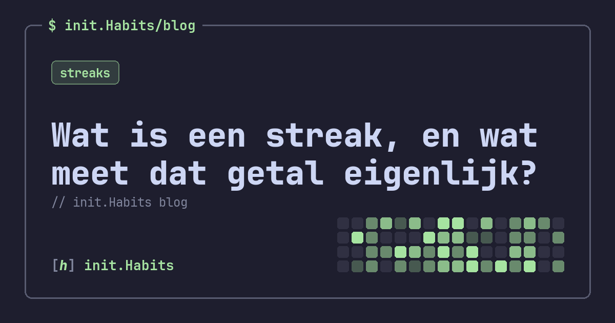 Wat is een streak, en wat meet dat getal eigenlijk? — init.Habits blog